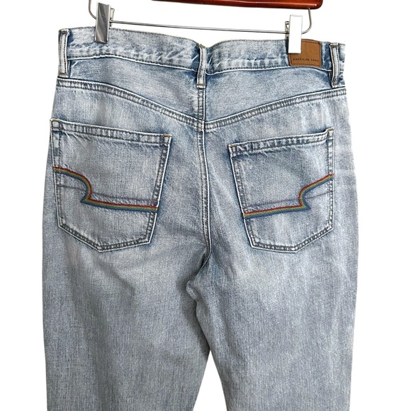 AMERICAN EAGLE Outfitters 90s Boyfriend Relaxed Fit Rainbow Pocket Jeans Size 6 - Picture 8 of 16
